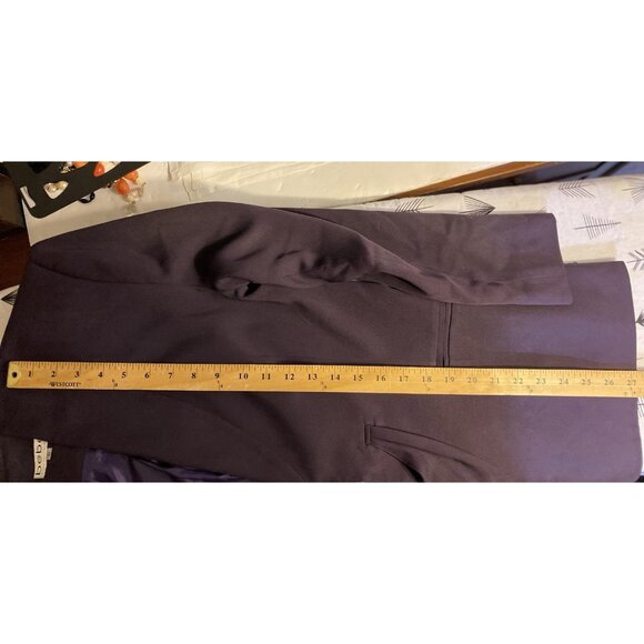 Bebe Blazer Womens Sz 6 Purple Tie Front Lined Silk Jacket Whimsigoth FLAW READ - Picture 10 of 11